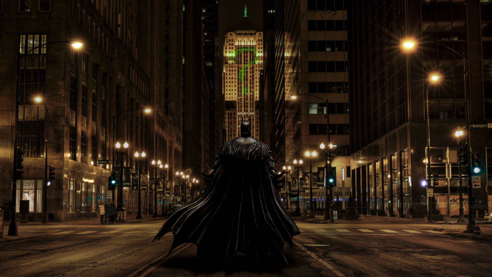Gotham City Hd Wallpaper - Gotham Chicago Dark Knight - HD Wallpaper 