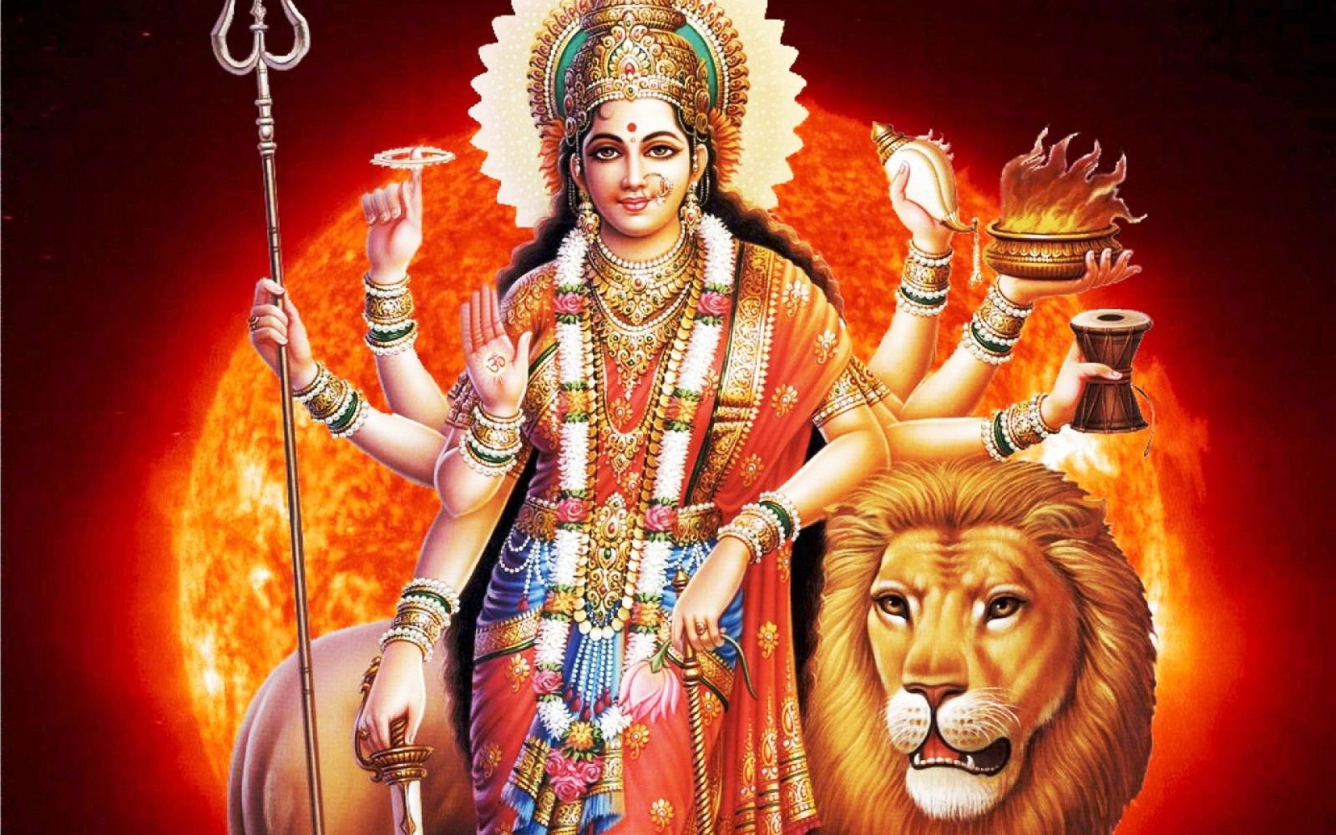 Maa Sherawaliye - HD Wallpaper 