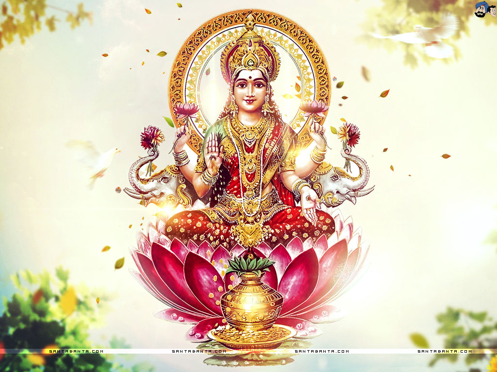 Goddess Laxmi - Goddess Lakshmi - HD Wallpaper 
