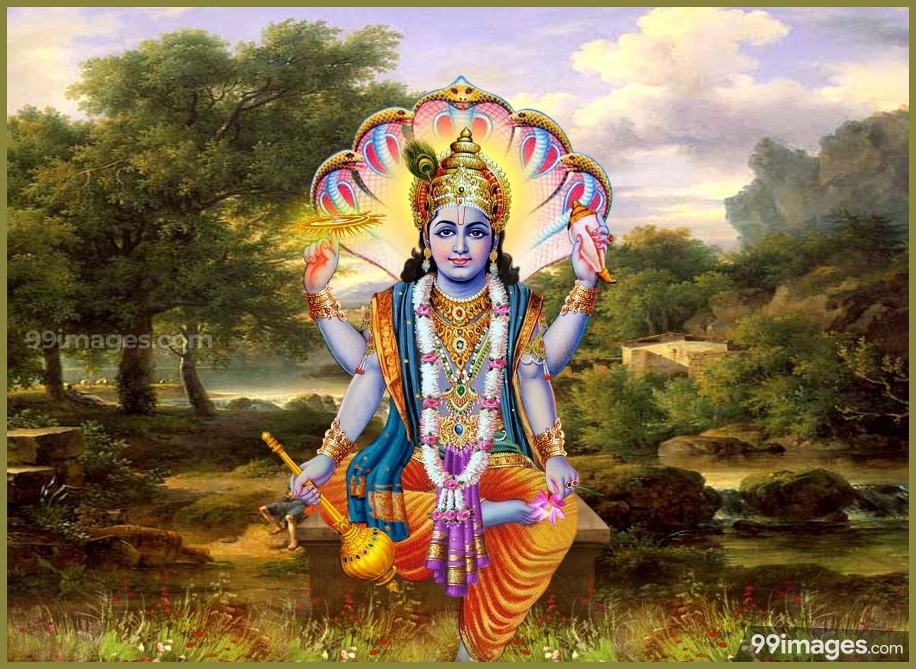 Lord Vishnu Images Hd - HD Wallpaper 