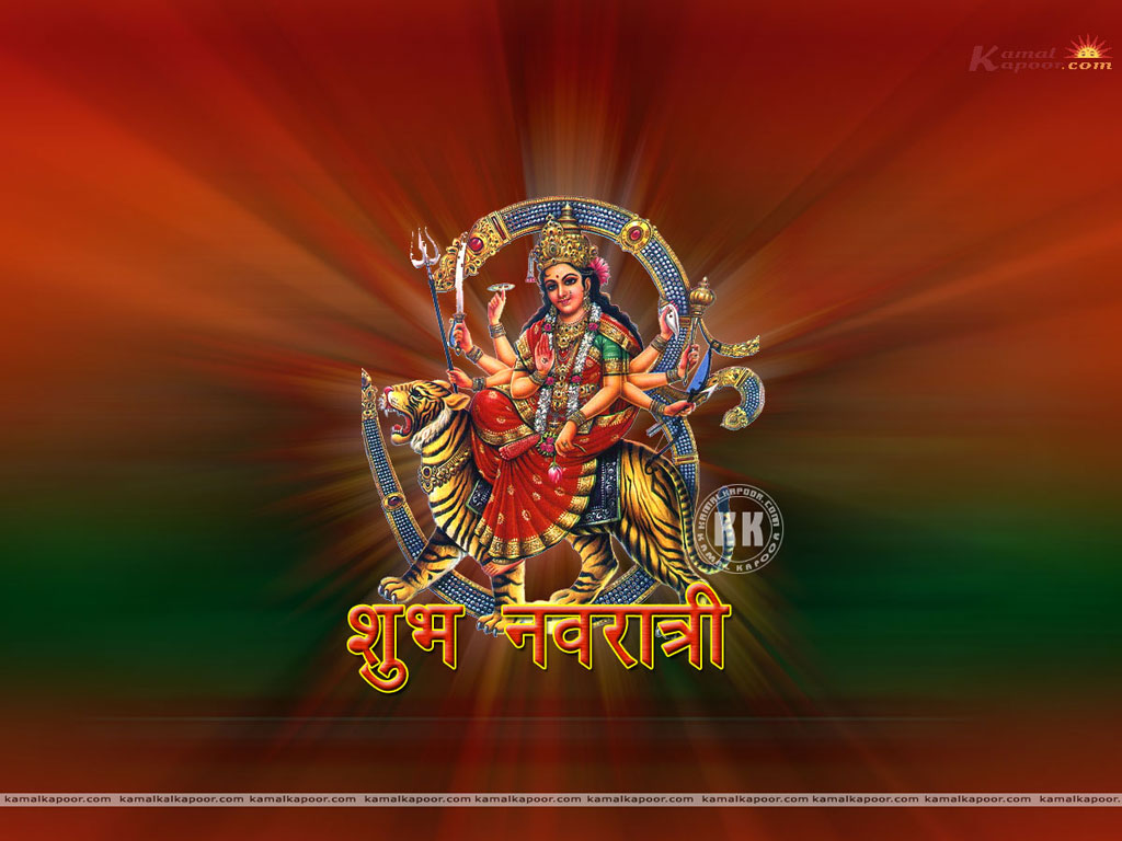 Happy Navratri Wallpaper Hindi - 1024x768 Wallpaper 