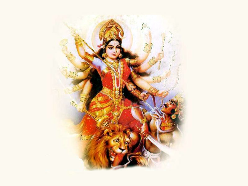 Durga Maa White Background - HD Wallpaper 
