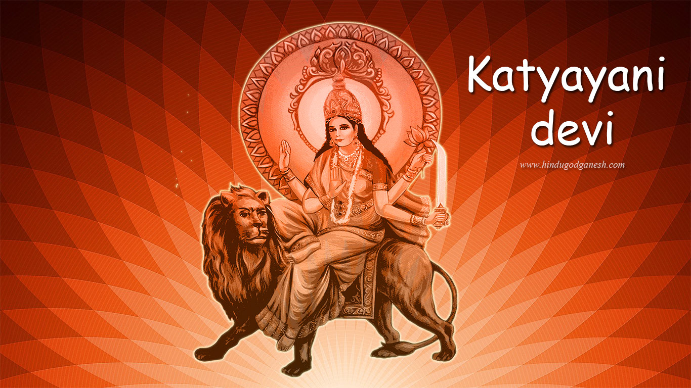 Katyayani Devi Wallpaper Free Download For Desktop - Navratri Good Over Evil - HD Wallpaper 
