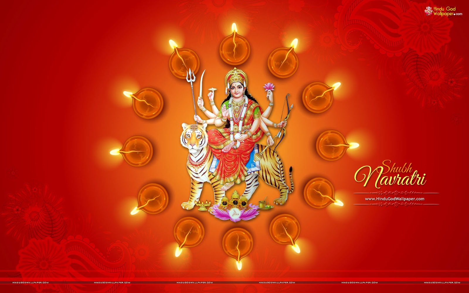 Navratri Wallpaper With Message - Navratri Images With Name - HD Wallpaper 