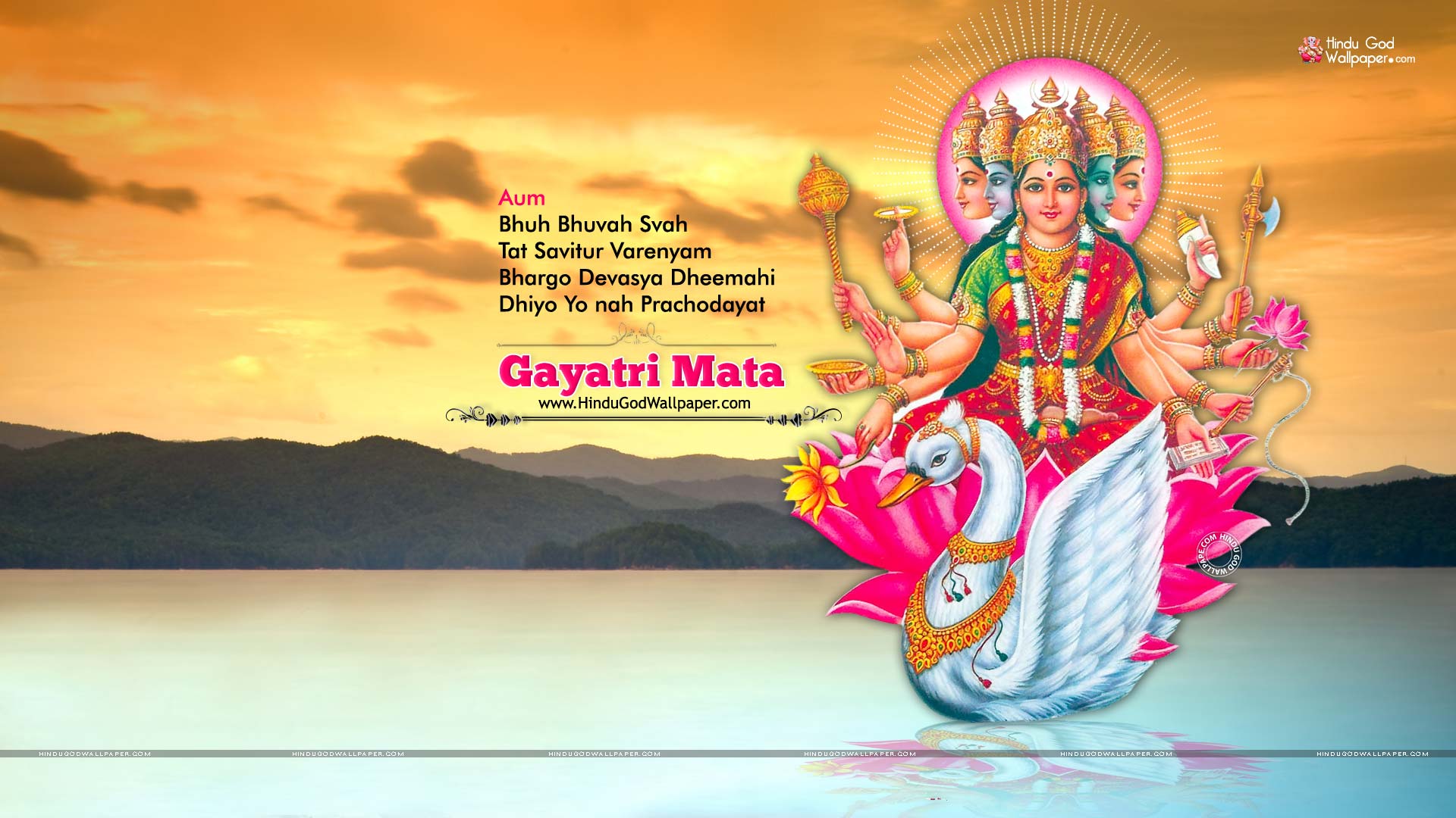 Gayatri Mata Hd Wallpapers - Gayatri Mata Full Hd - HD Wallpaper 