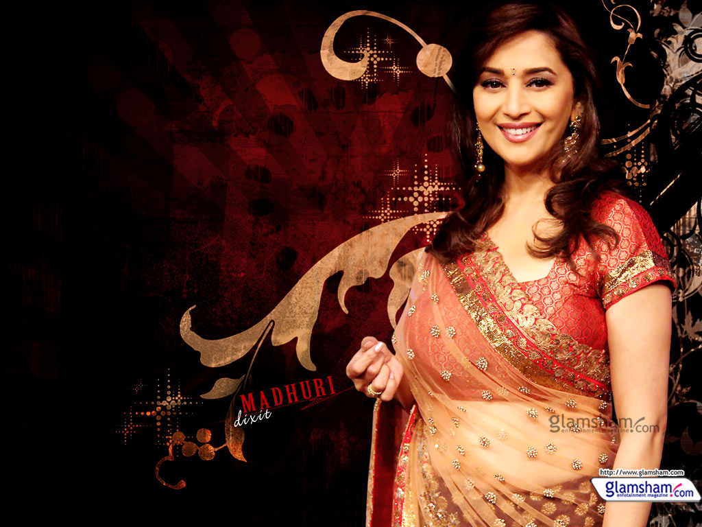 Madhuri Dixit Wallpaper Hot - HD Wallpaper 