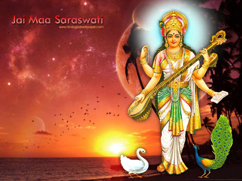 816 Saraswati Wallpaper 01 - Maa Saraswati Pics Hd - HD Wallpaper 