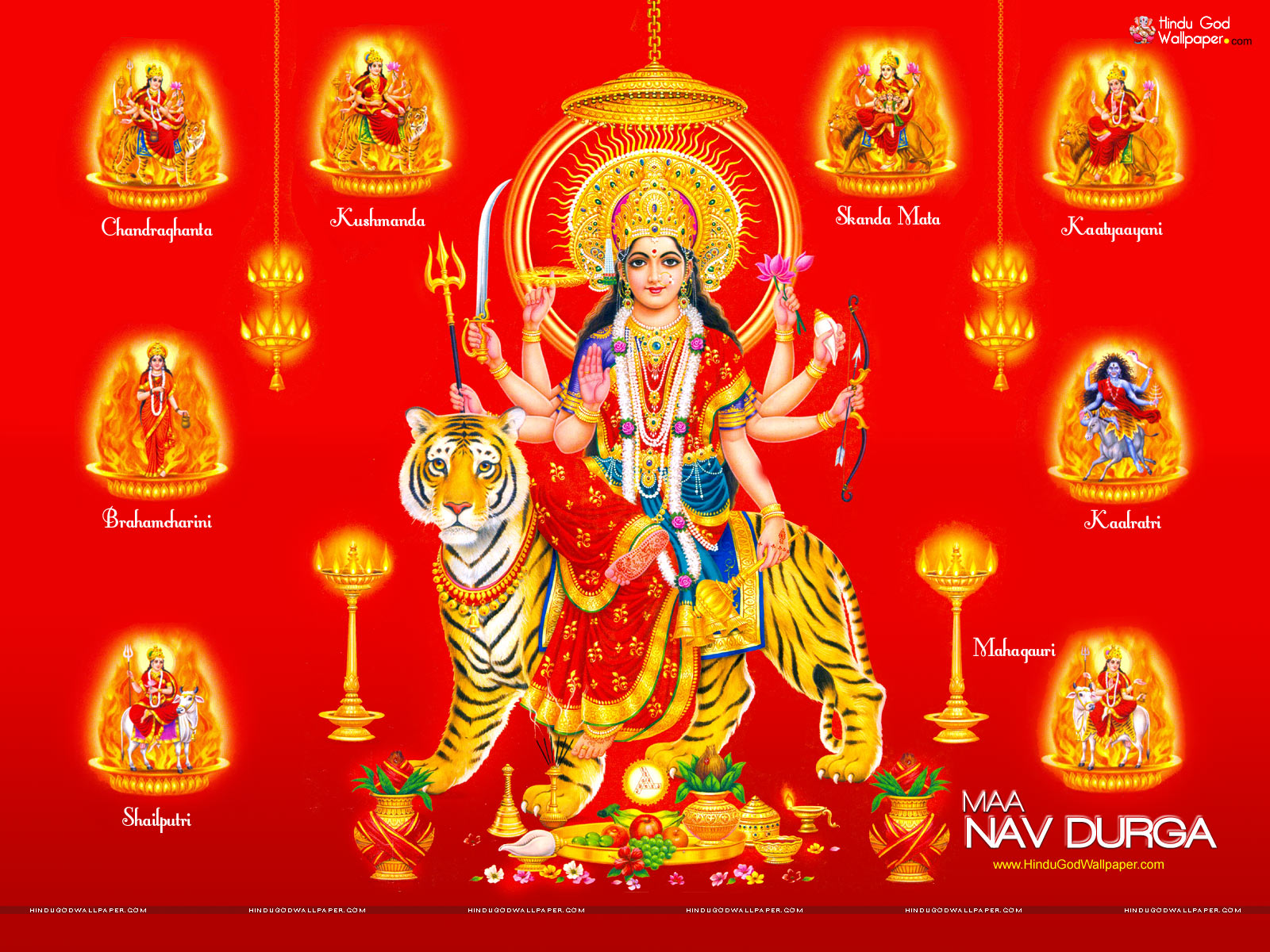 Happy Navratri Latest Wallpaper - Full Hd Nav Durga - HD Wallpaper 