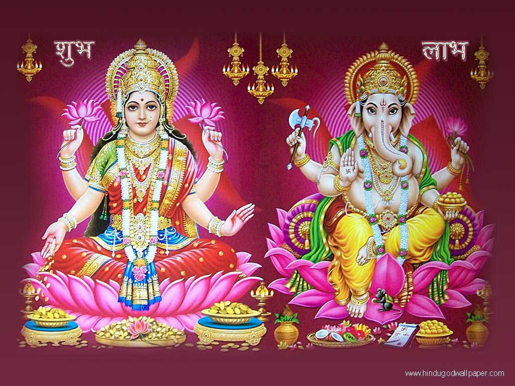 Beautiful Goddess Laxmi And Cute God Ganesh Images - Laxmi And Ganesh Ji - HD Wallpaper 