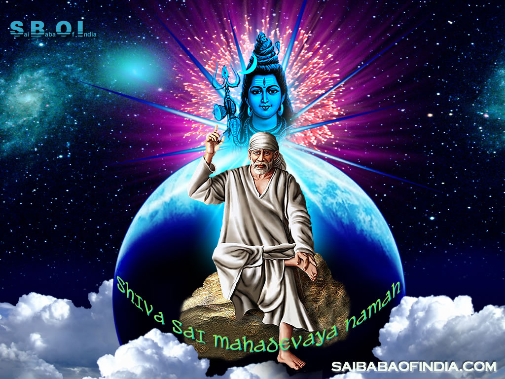Sai Baba With Shiv Ji - 1024x768 Wallpaper 