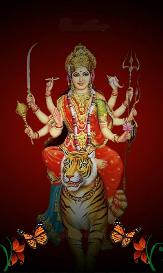 Wallpaper Maa Durga Hindu Goddess - Shri Lakshmi Kali Saraswati Mantra -  564x943 Wallpaper 