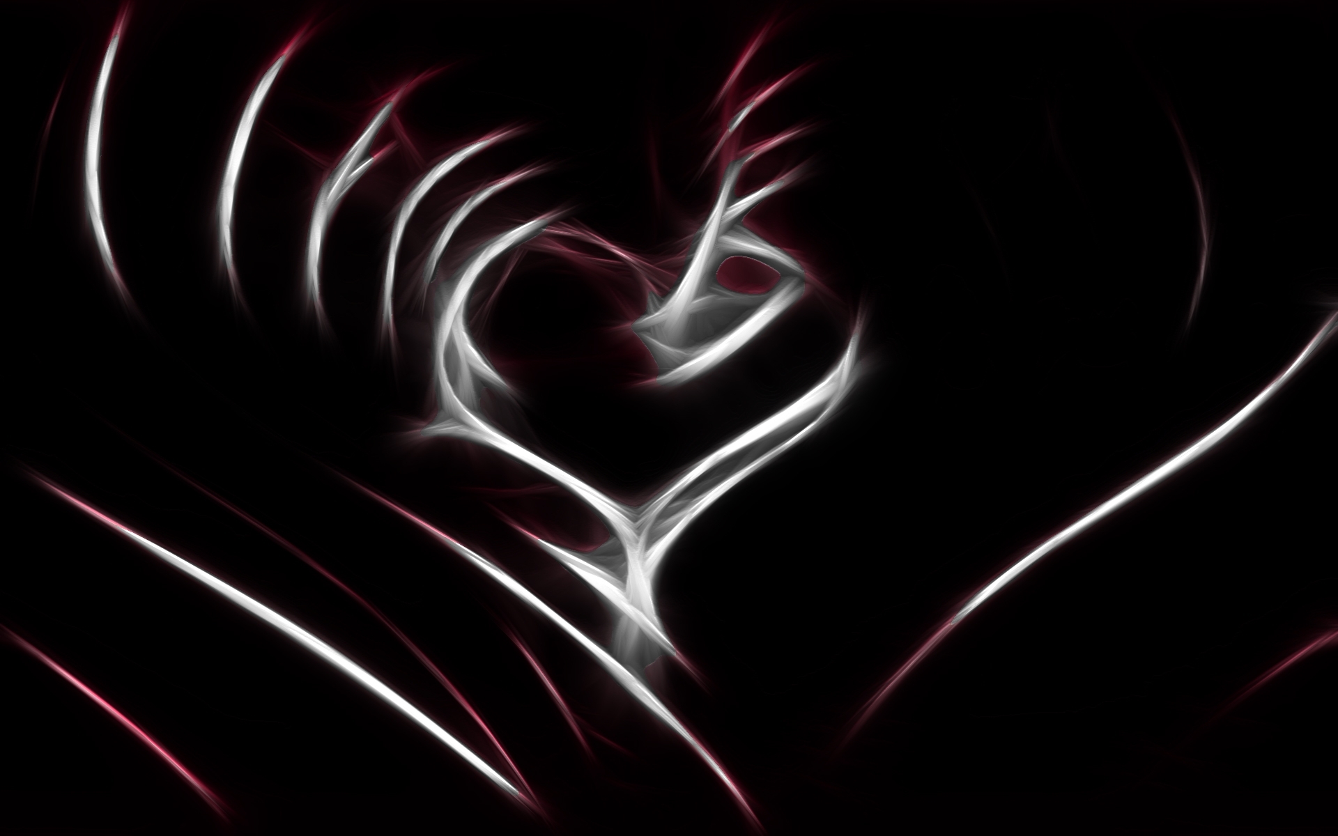 Abstract Black Heart - Hd Hd Black Background Love - 1920x1200 Wallpaper -  