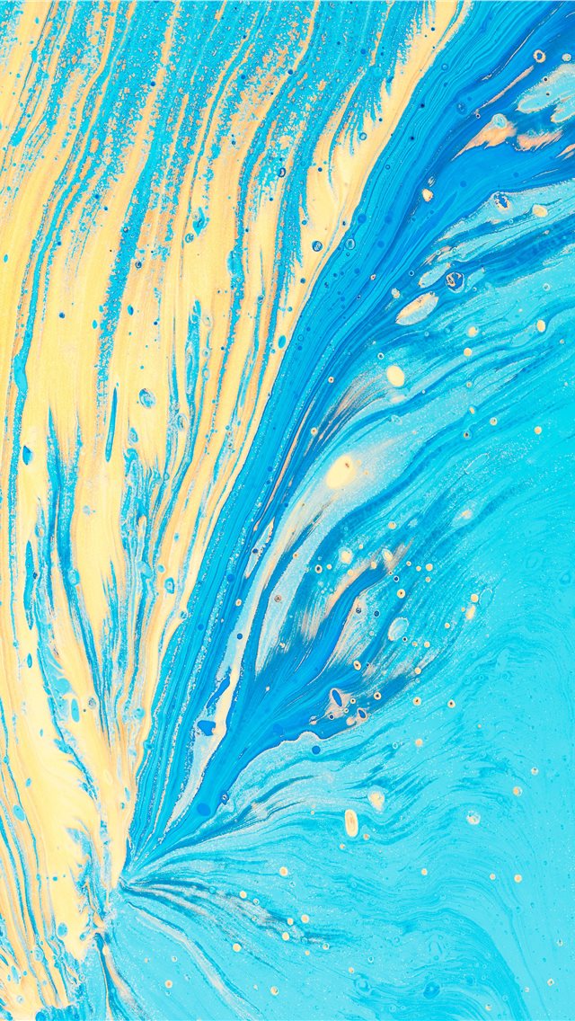 Blue And Yellow Abstract Artwork Iphone Wallpaper - Iphone 11 Wallpaper Yellow - HD Wallpaper 