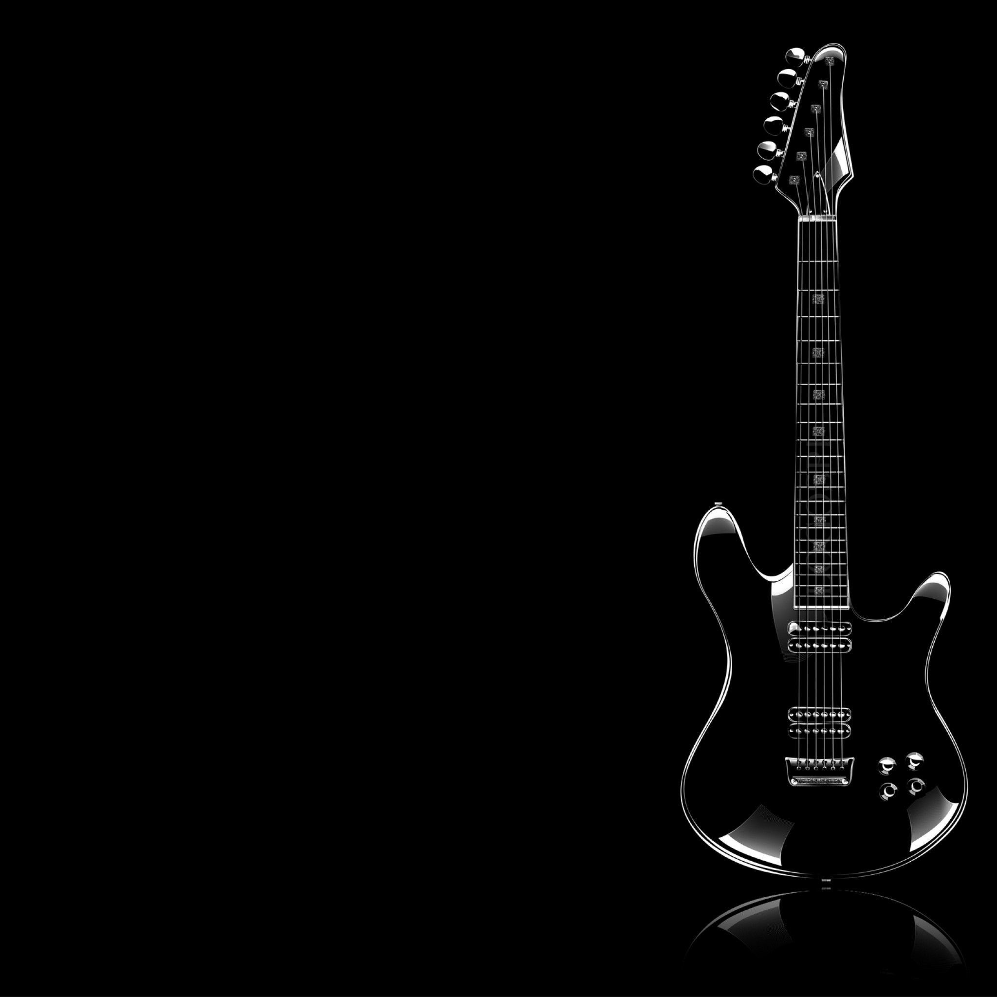 Glossy Black Wallpaper - Electric Black Guitar Wallpaper Phone - HD Wallpaper 