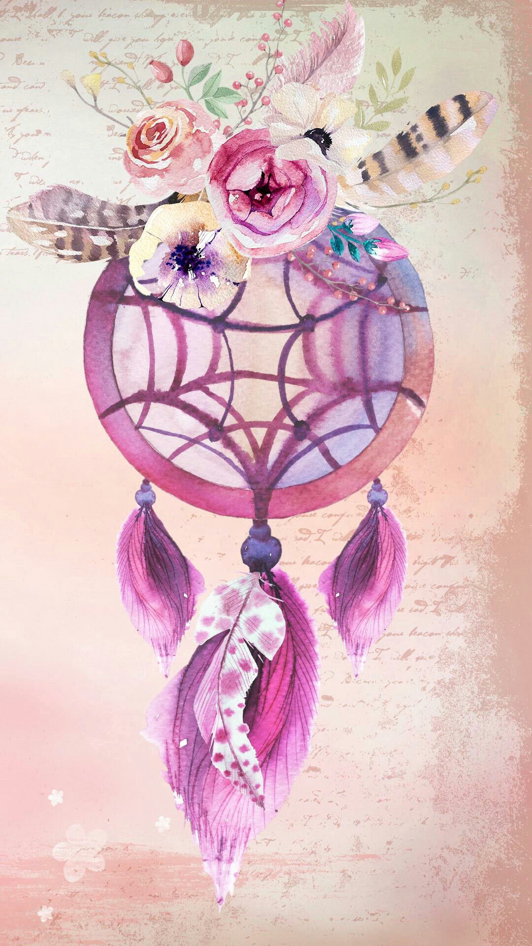 1080x1920, Downloaded From Girly Wallpapers - Boho Dreamcatcher Background - HD Wallpaper 