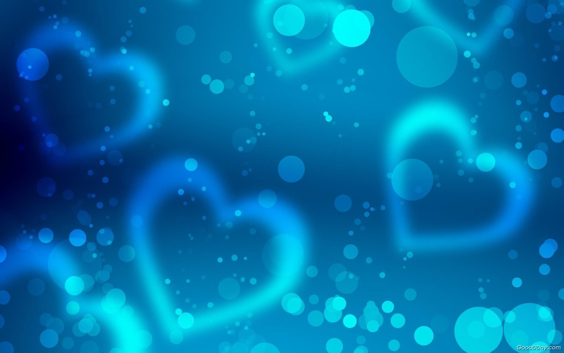 1920x1200, Cute Blue Heart Backgrounds 12494 Full Hd - Blue Heart Background Hd - HD Wallpaper 