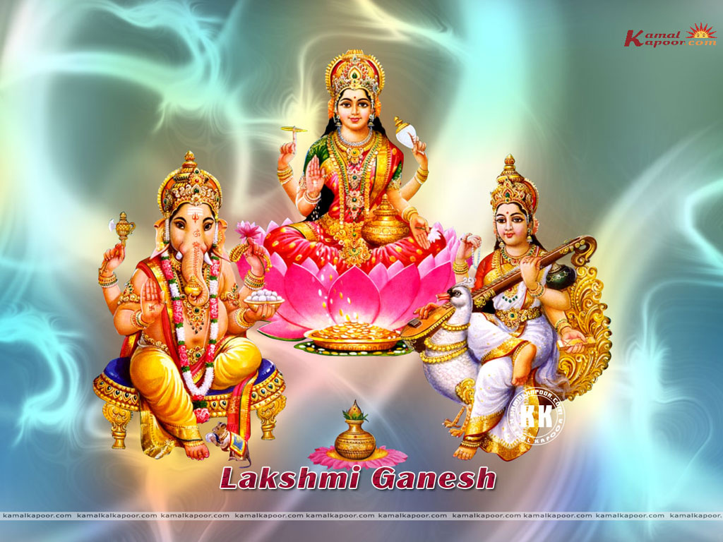 Ganesh Laxmi Wallpaper Full Screen - HD Wallpaper 