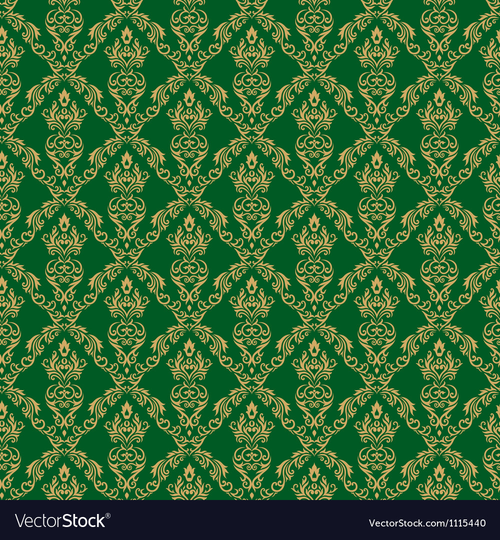 Damask Wallpaper Green - HD Wallpaper 