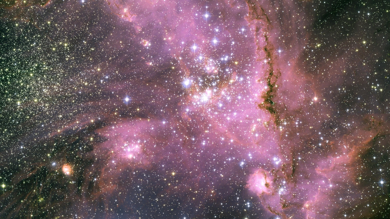 Wallpaper Stars, Pink, Light, Galaxy - Pink Galaxy Background Hd - HD Wallpaper 