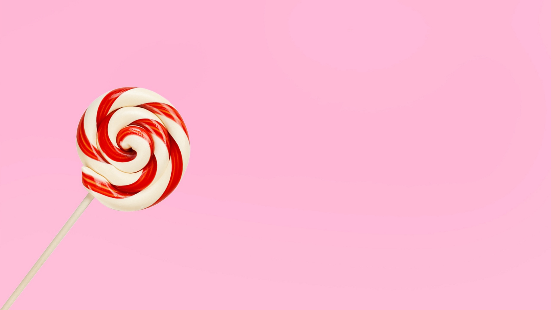 Lollipop And Light Pink Minimal Hd Wallpaper - Stick Candy - HD Wallpaper 