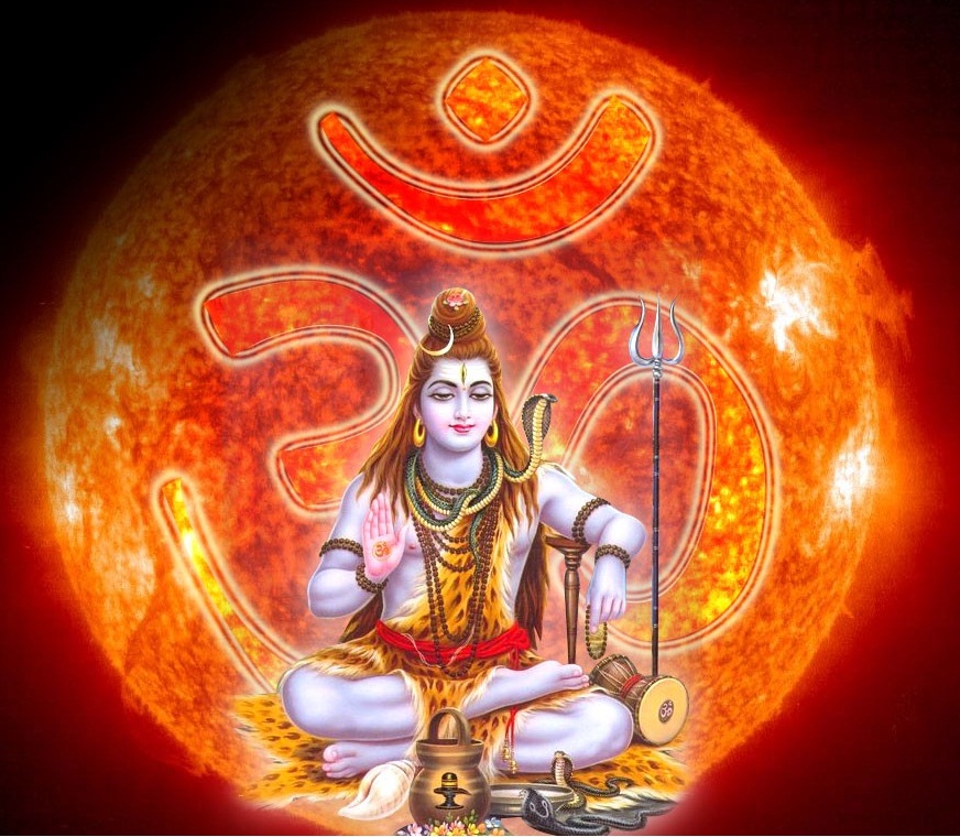 Hindu God Wallpapers For Mobile Phones, God Images - Lord Shiva With Om Red - HD Wallpaper 