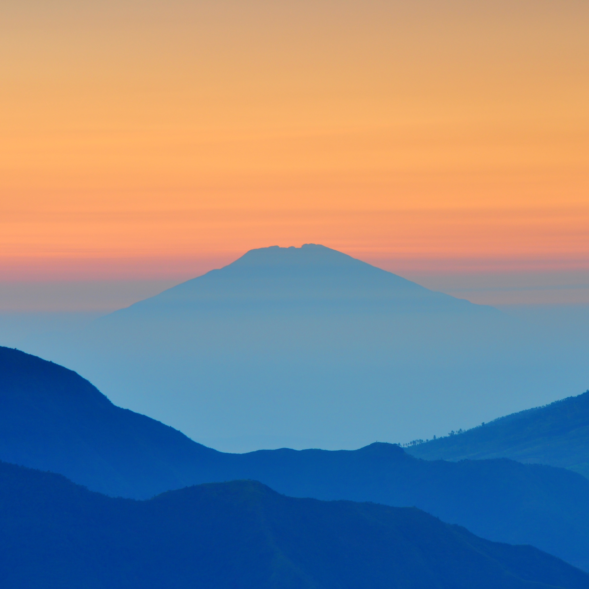 Orange And Blue Mountains - HD Wallpaper 