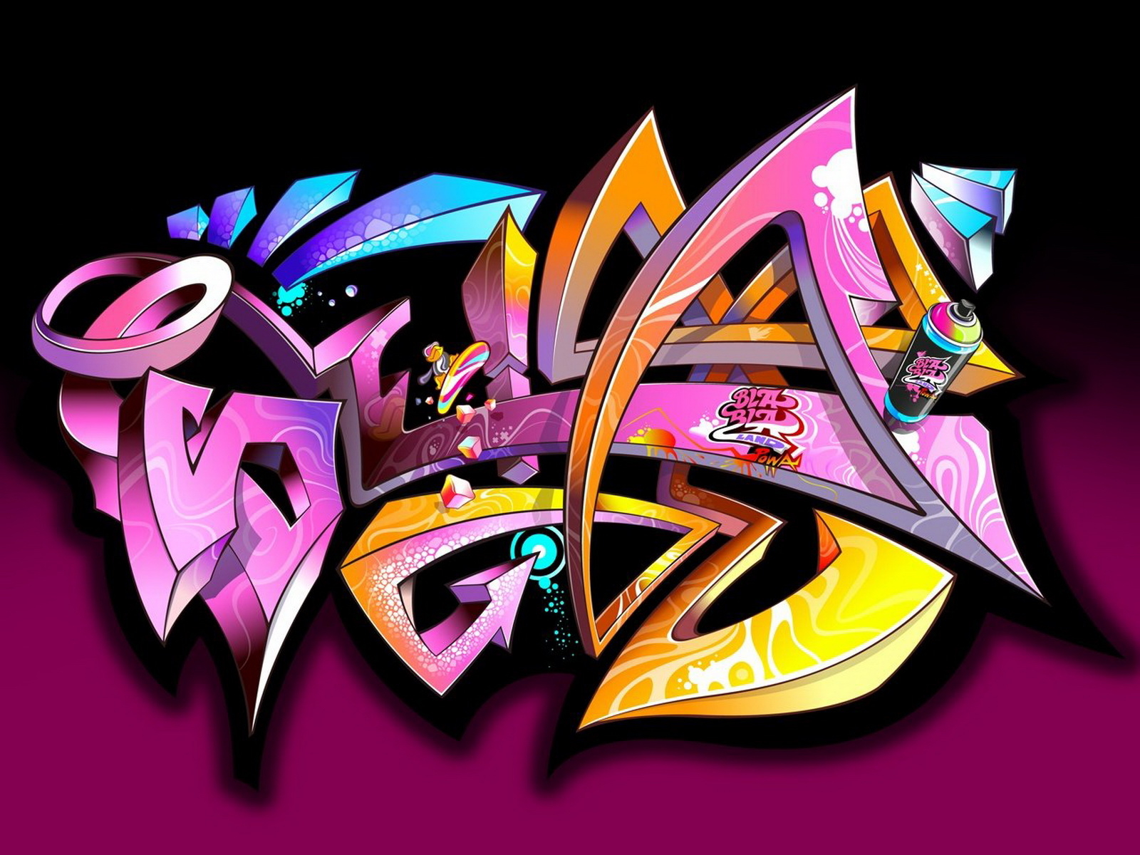 Download Free Graffiti Wallpaper Images For Laptop - Graffiti Wallpaper 3d - HD Wallpaper 