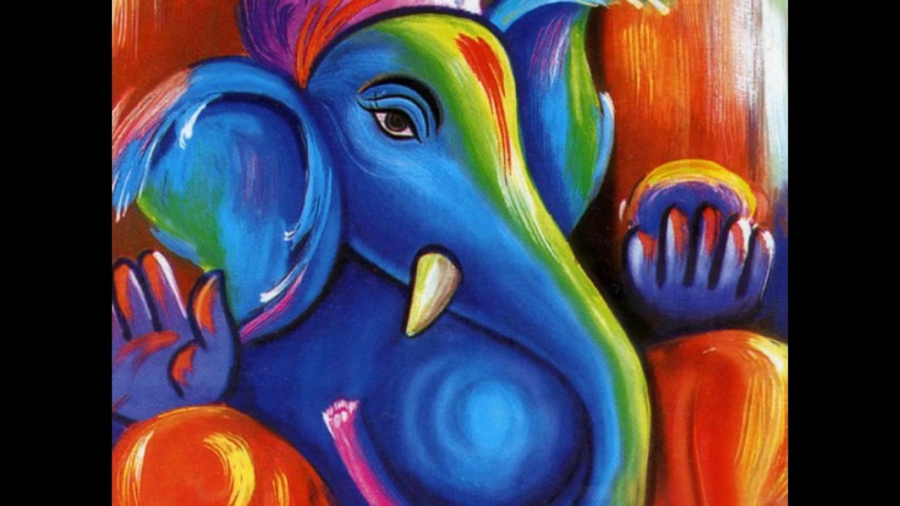 Beautiful Ganesha Painting - HD Wallpaper 