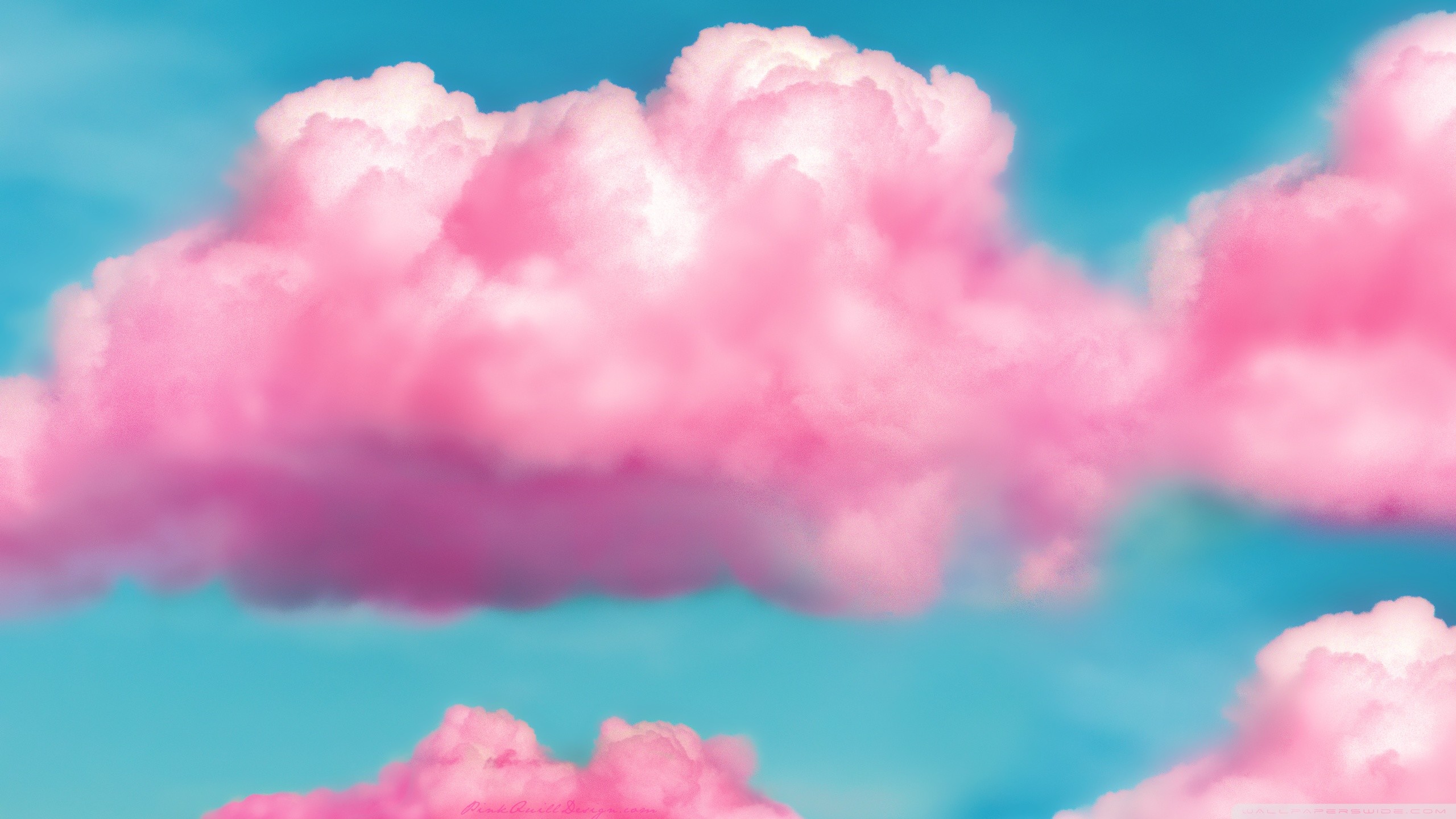 Pink Fluffy Clouds Hd Desktop Wallpaper Widescreen - Hd Pink - HD Wallpaper 
