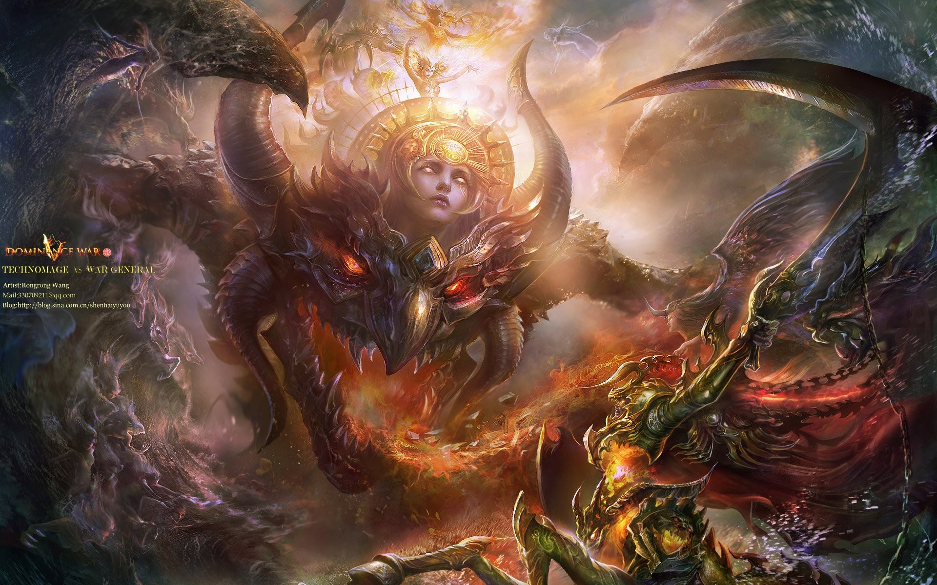 Gods, Artwork, Fighting, Magic, Domw, Perfect, Hd Vector - Fantasy God Of Magic - HD Wallpaper 