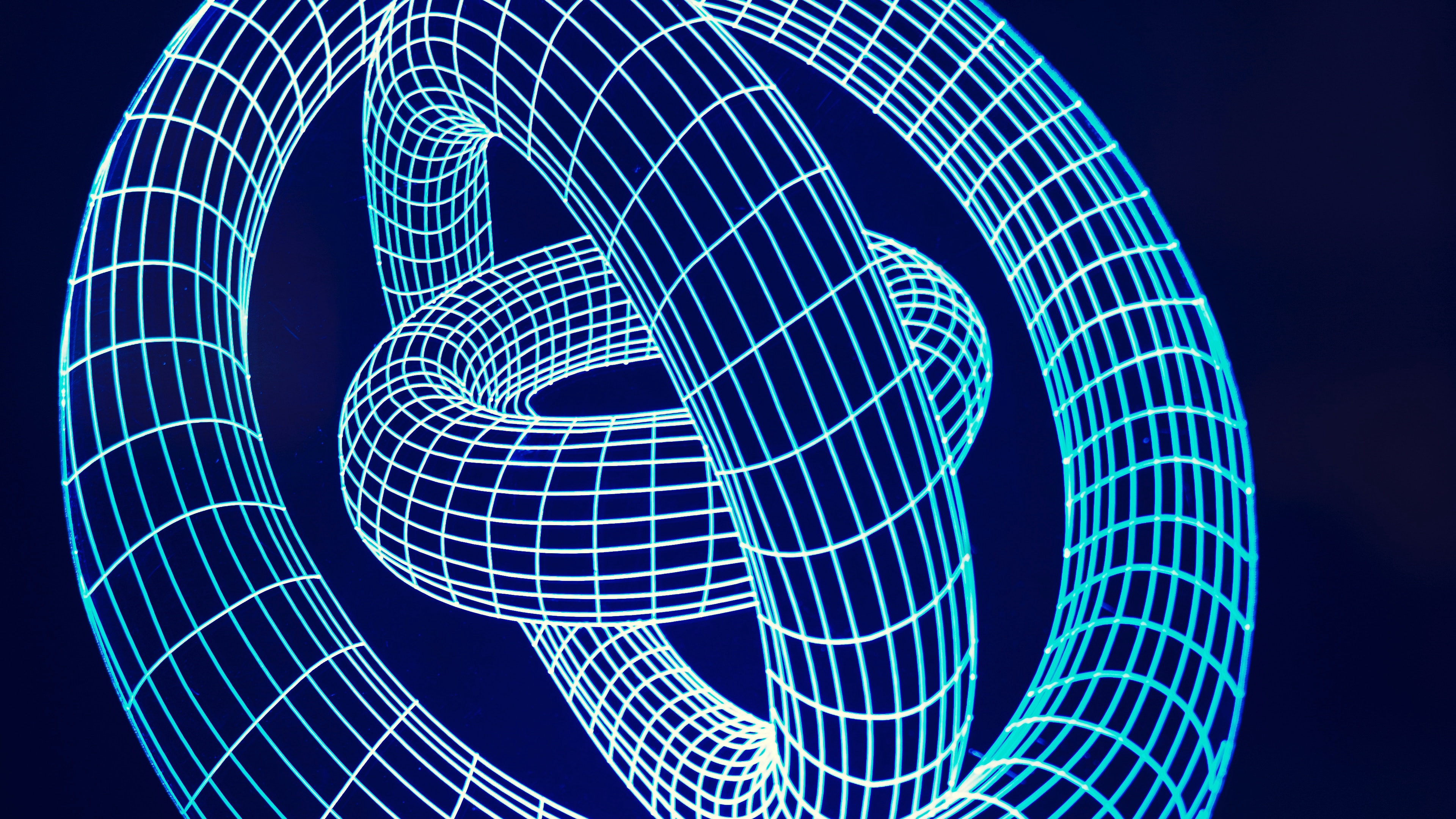 Wallpaper Shapes, Circles, Grid, Neon, Blue - Altium Polar Grid - HD Wallpaper 