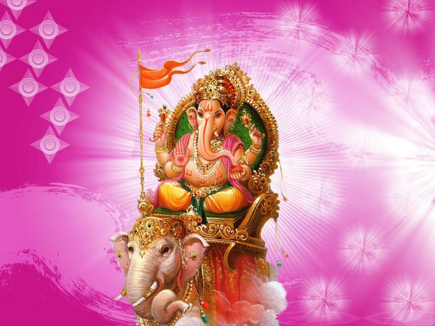 Ganapathi On An Elephant - HD Wallpaper 