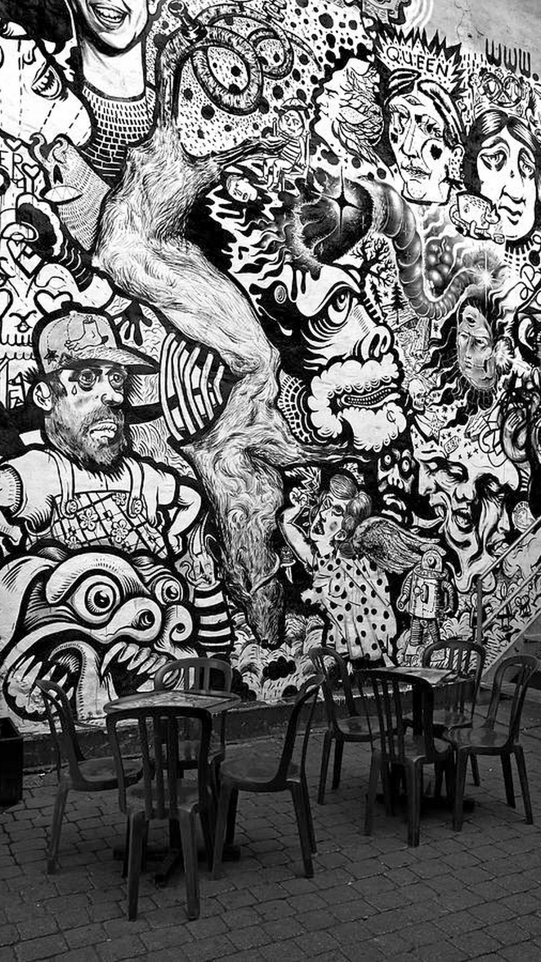 Black And White Graffiti - HD Wallpaper 