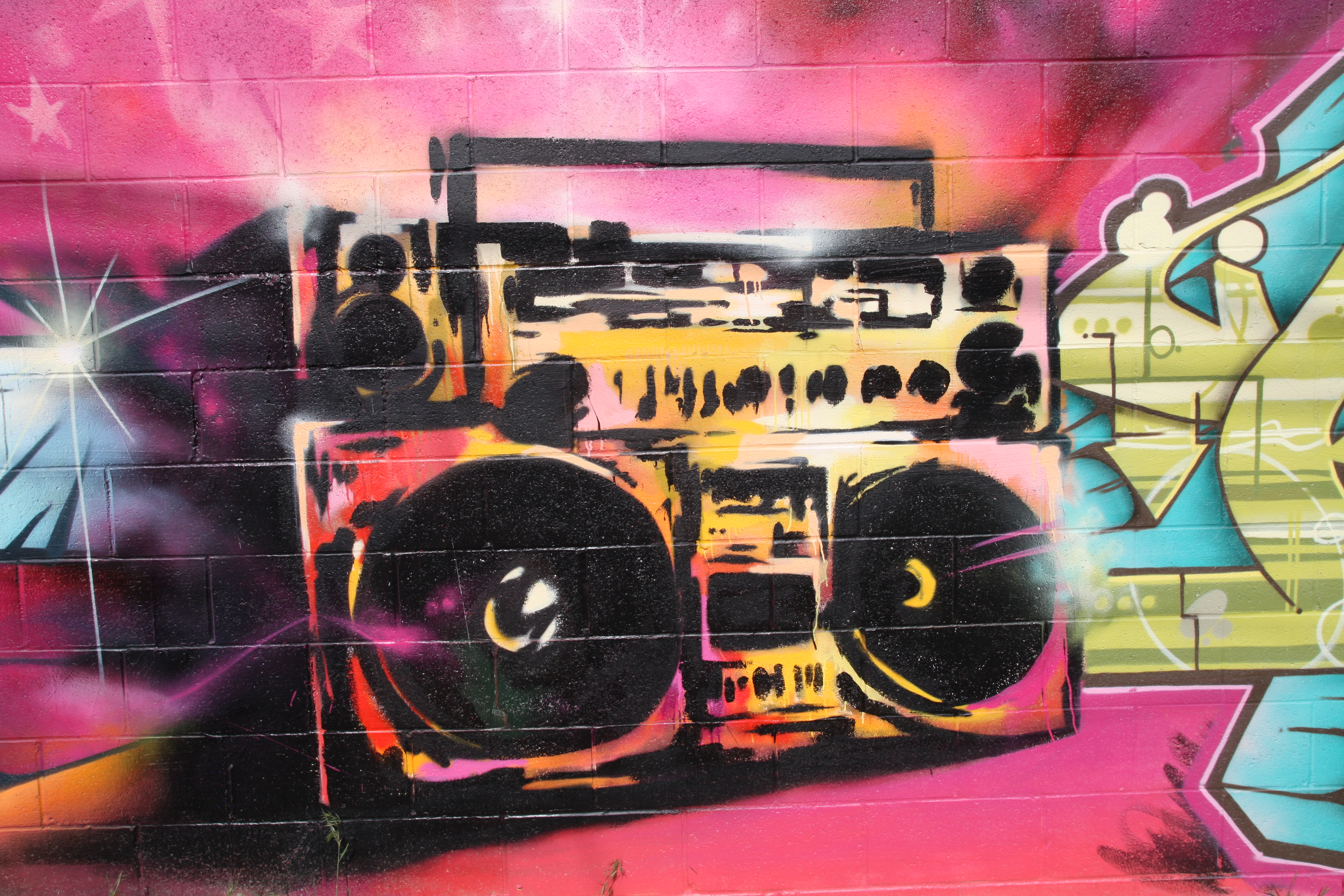 Boombox Hip Hop Graffiti - HD Wallpaper 