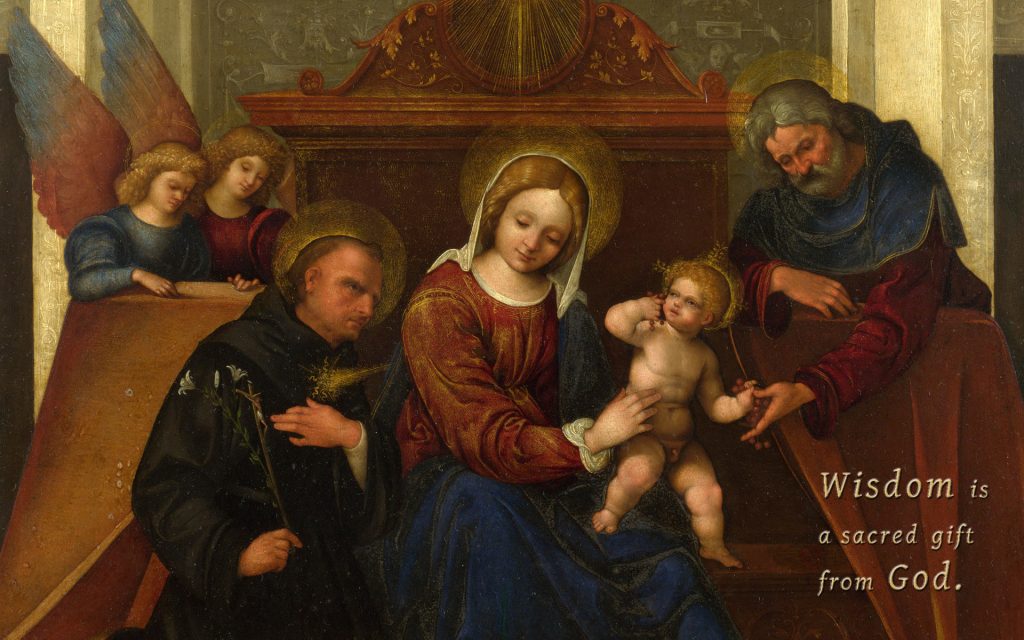Mary Mother Of God Wallpaper Free Download Mary Mother - Holy Family With Saint Nicholas Of Tolentino - HD Wallpaper 