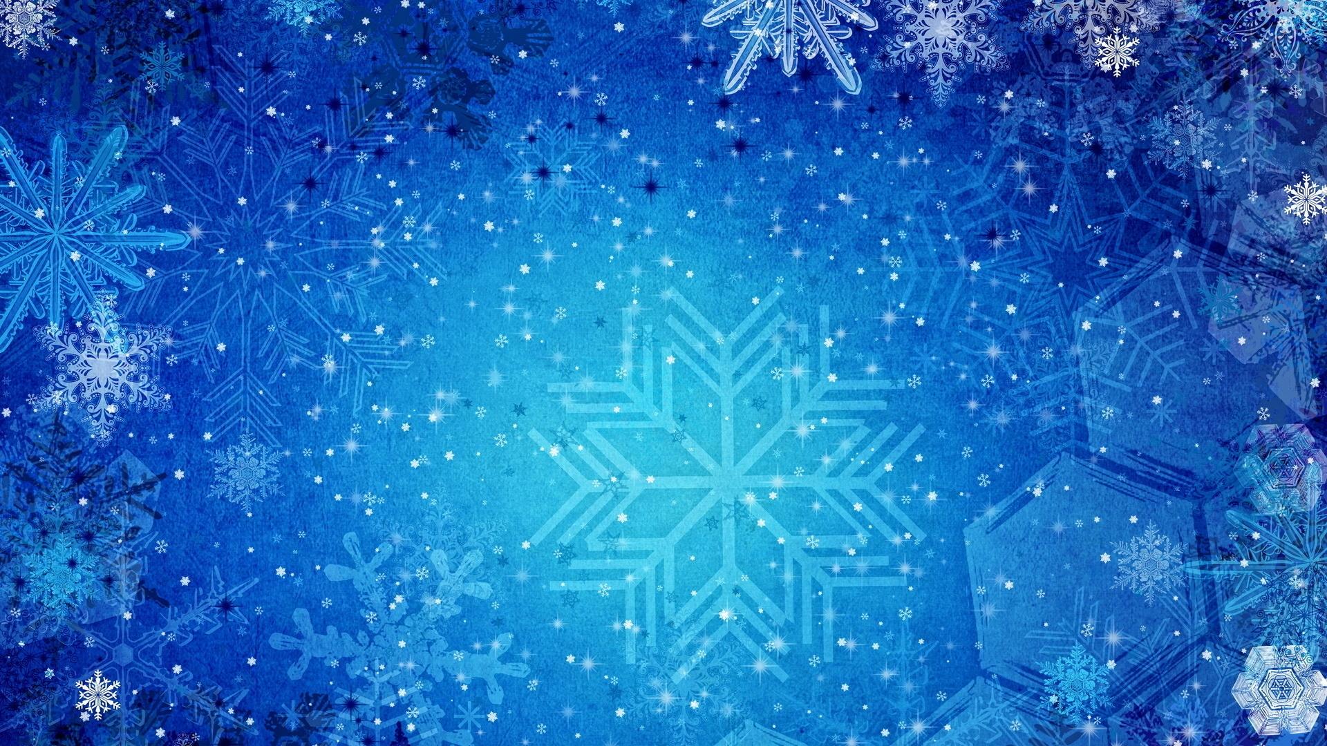 Snowflakes, Blue, Patterns - Snowflakes Pattern Background - HD Wallpaper 