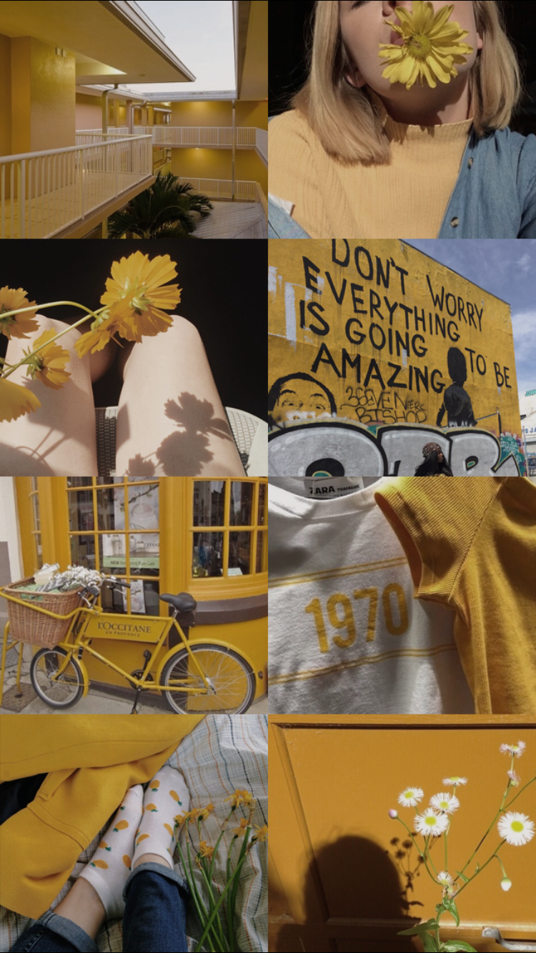 Yellow Moodboard Lockscreen - HD Wallpaper 