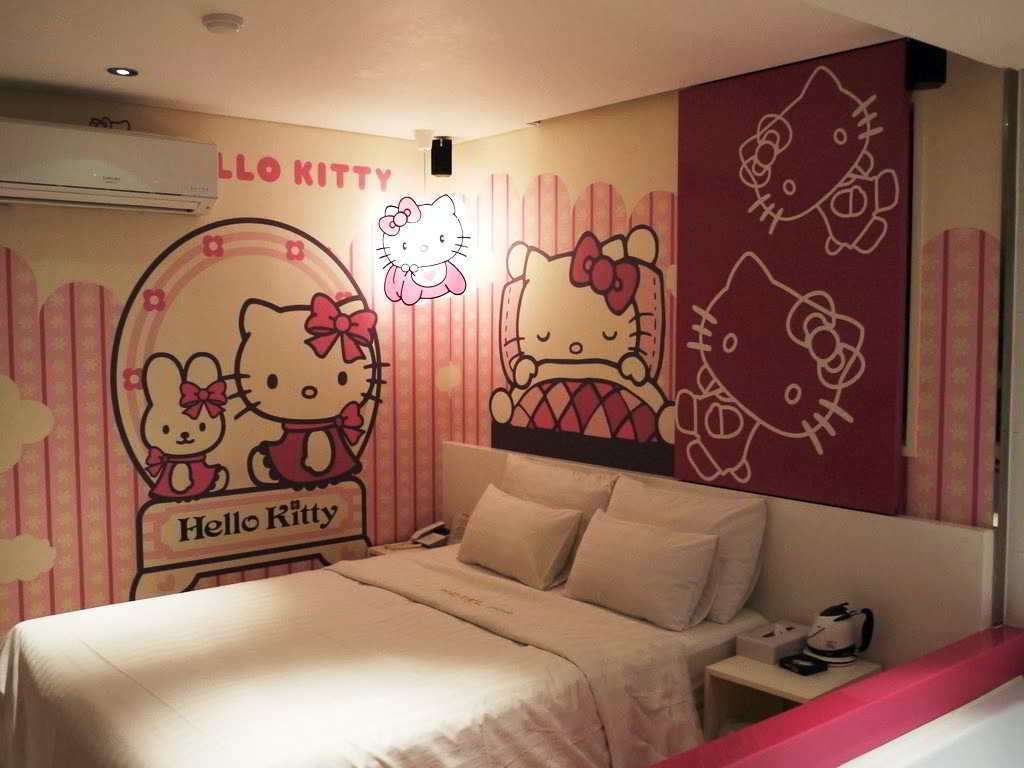 23 Desain Wallpaper Kamar Hello Kitty Sederhana Anak - Hello Kitty Room Design Ideas - HD Wallpaper 