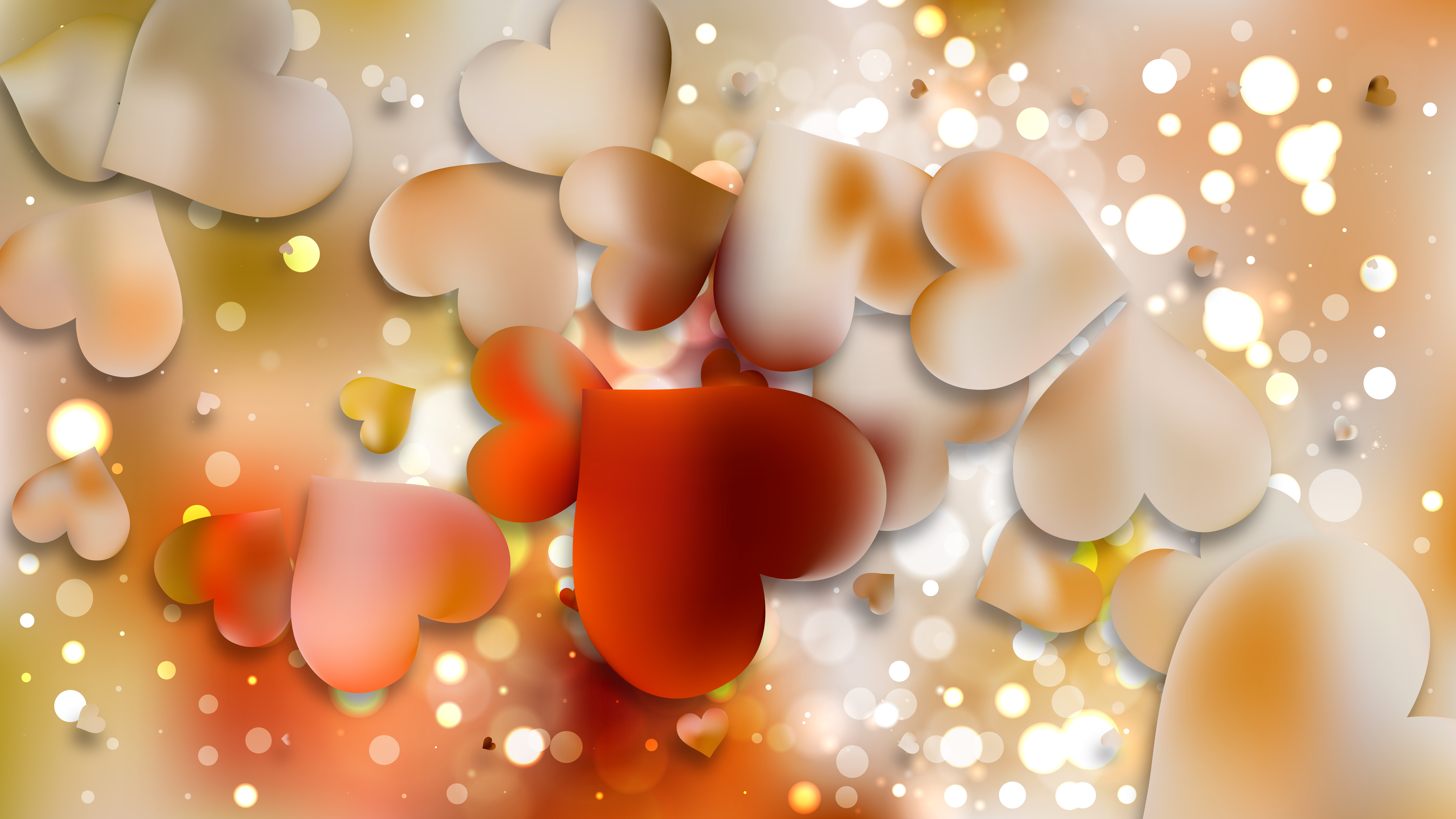 Light Color Heart Wallpaper Background Illustration - Light Color - HD Wallpaper 