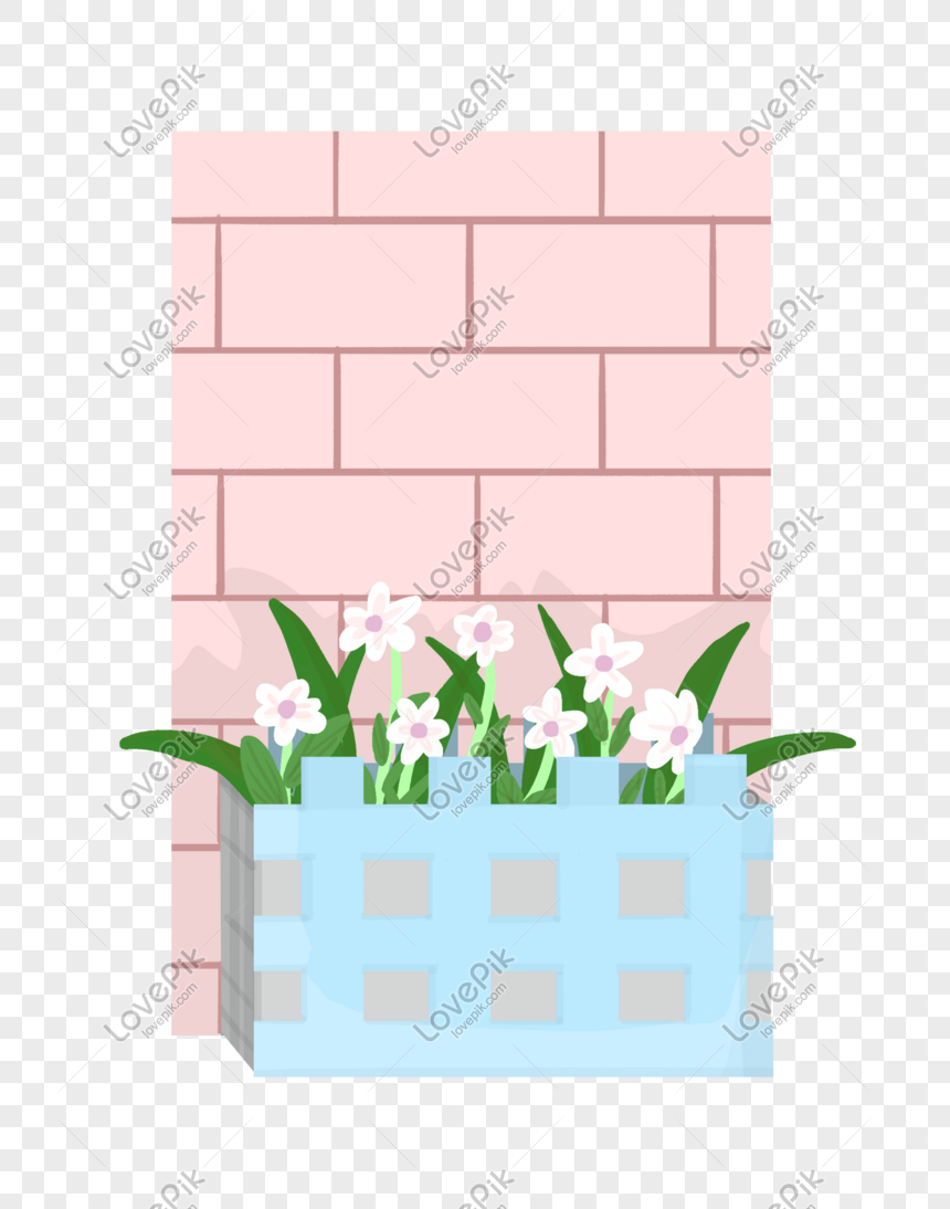 Wallpaper Merah Muda Pot Hijau Foto - Illustration - HD Wallpaper 