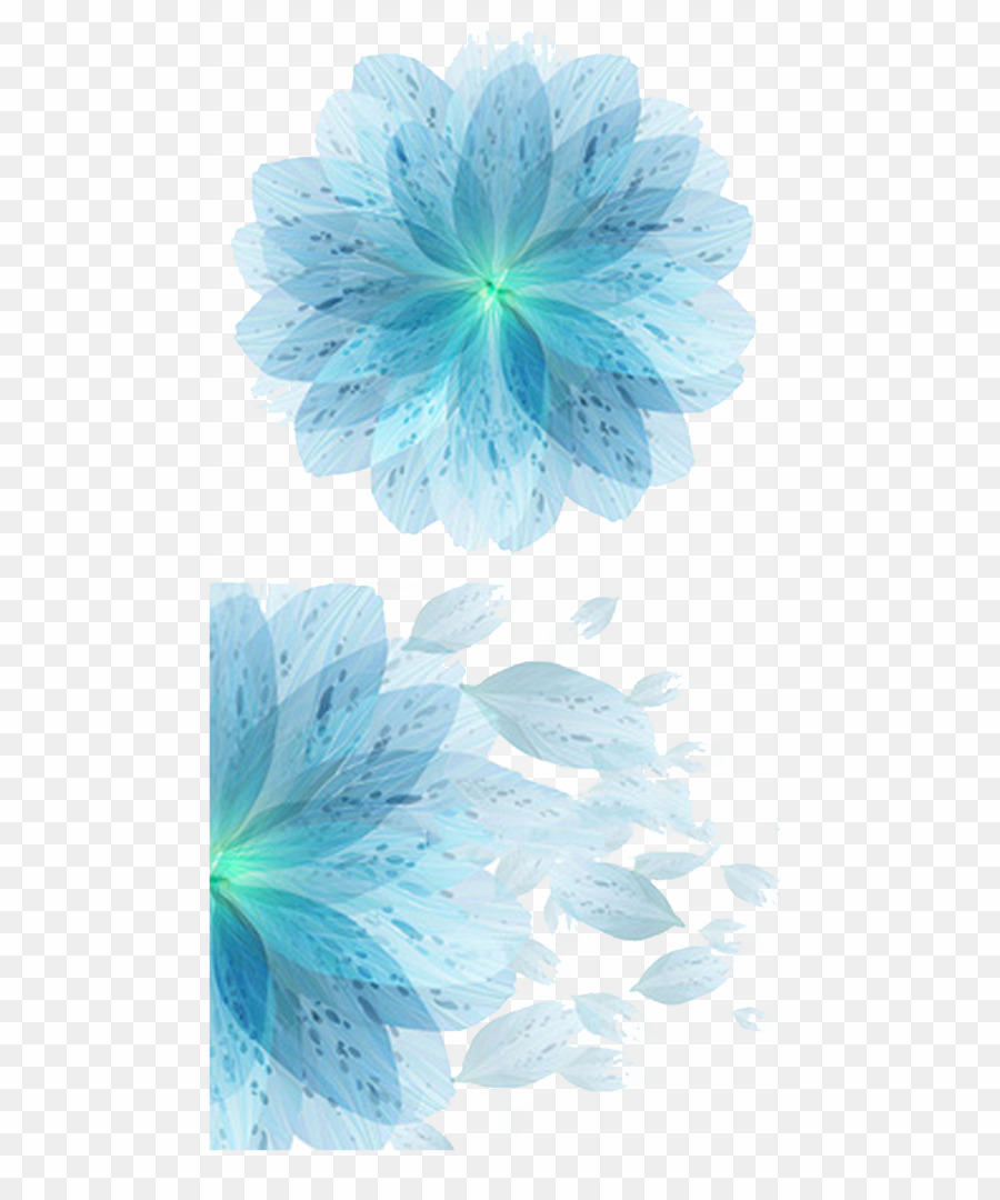 Vektor Warna Biru Bunga Png Desktop Wallpaper Petal - Watercolor Blue Flowers Vector Png - HD Wallpaper 