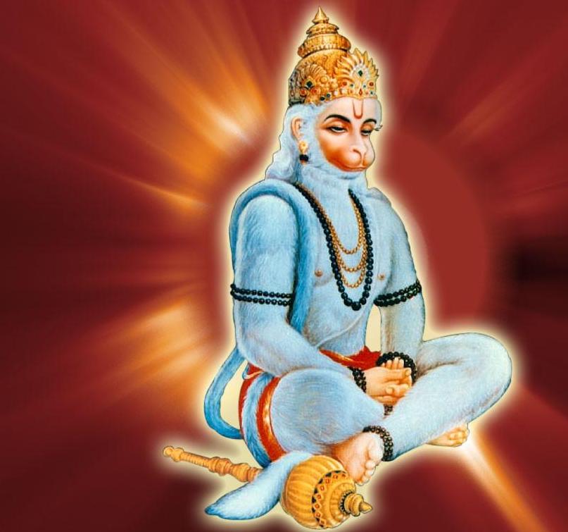 Hanuman Ji Dhyan Mudra - HD Wallpaper 
