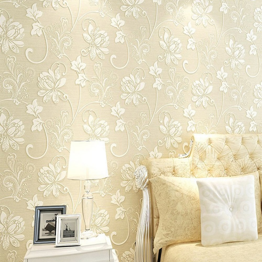 Fashion 3d Floral Wall Paper Light Color Flower Wallpaper - Light Color Wallpaper For Walls - HD Wallpaper 