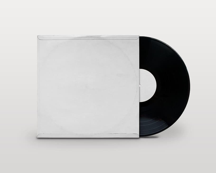 Black Vinyl Record With White Sleeve, Blank Vinyl Record - HD Wallpaper 