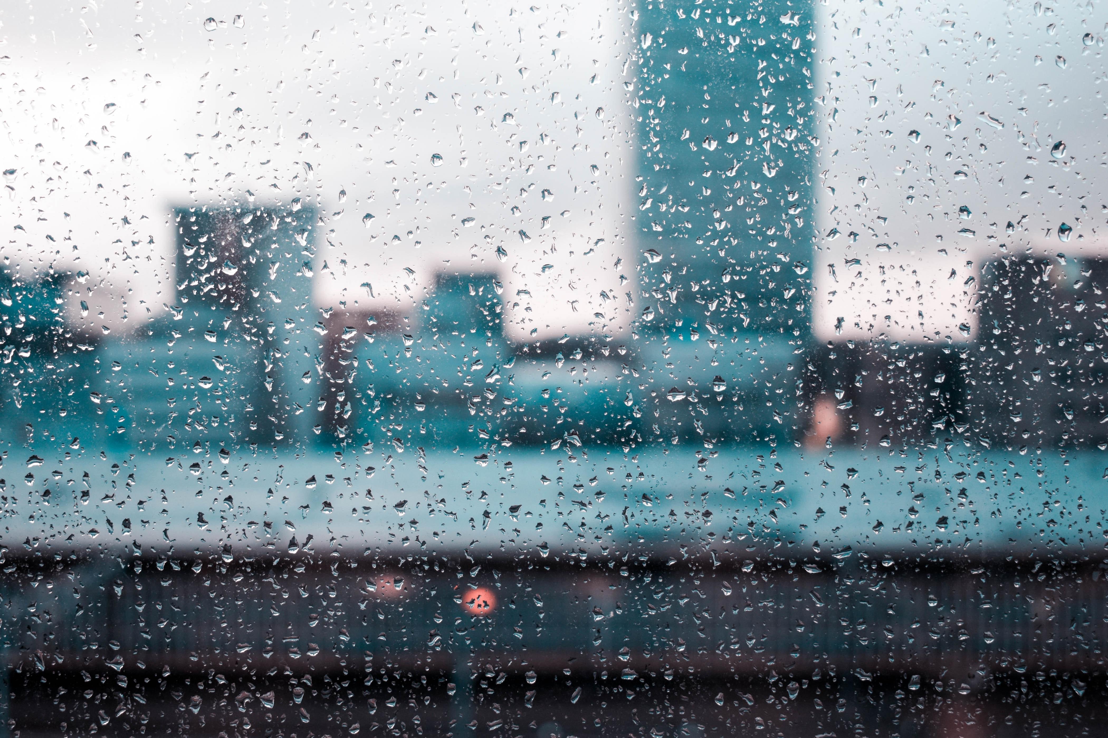 Rain, Glass, Drops, Blur, Window - Blur Backgrounds Rain Hd - HD Wallpaper 