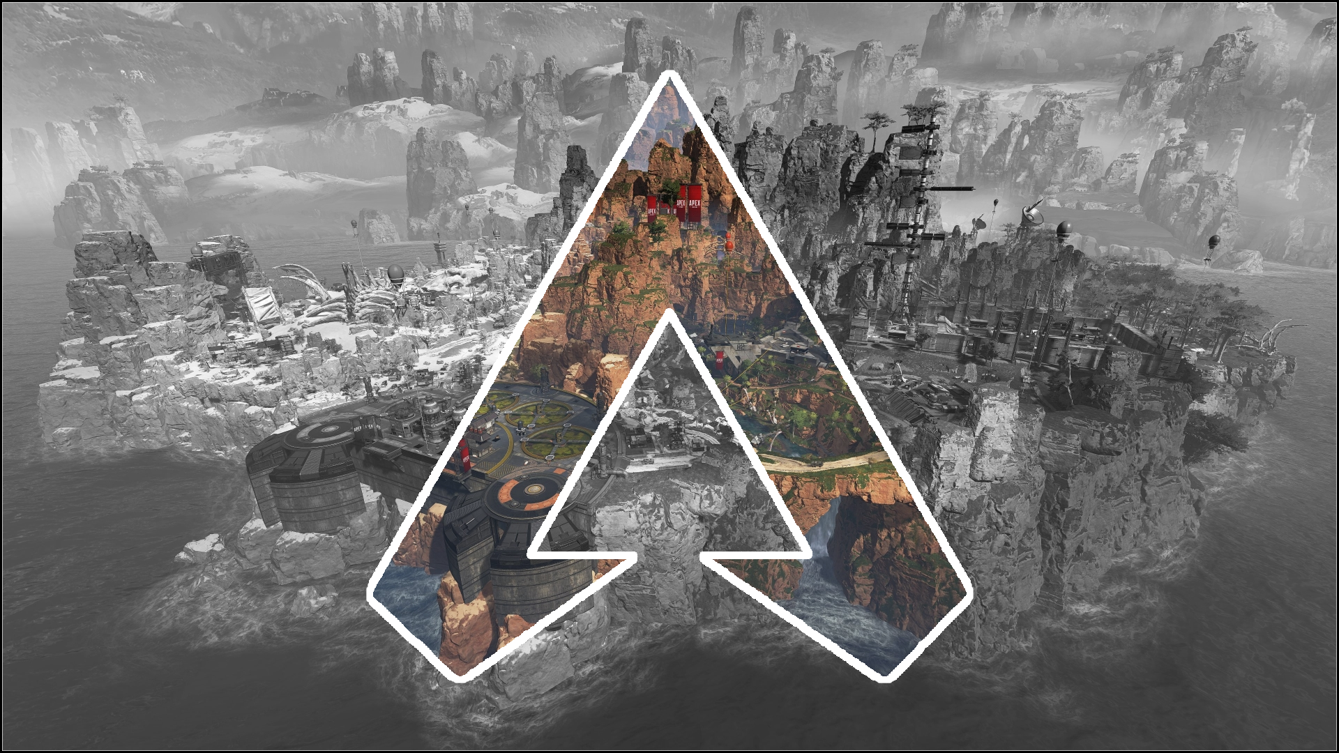 Apex Legends Black & White Wallpapers - Apex Legends Heat Map - HD Wallpaper 