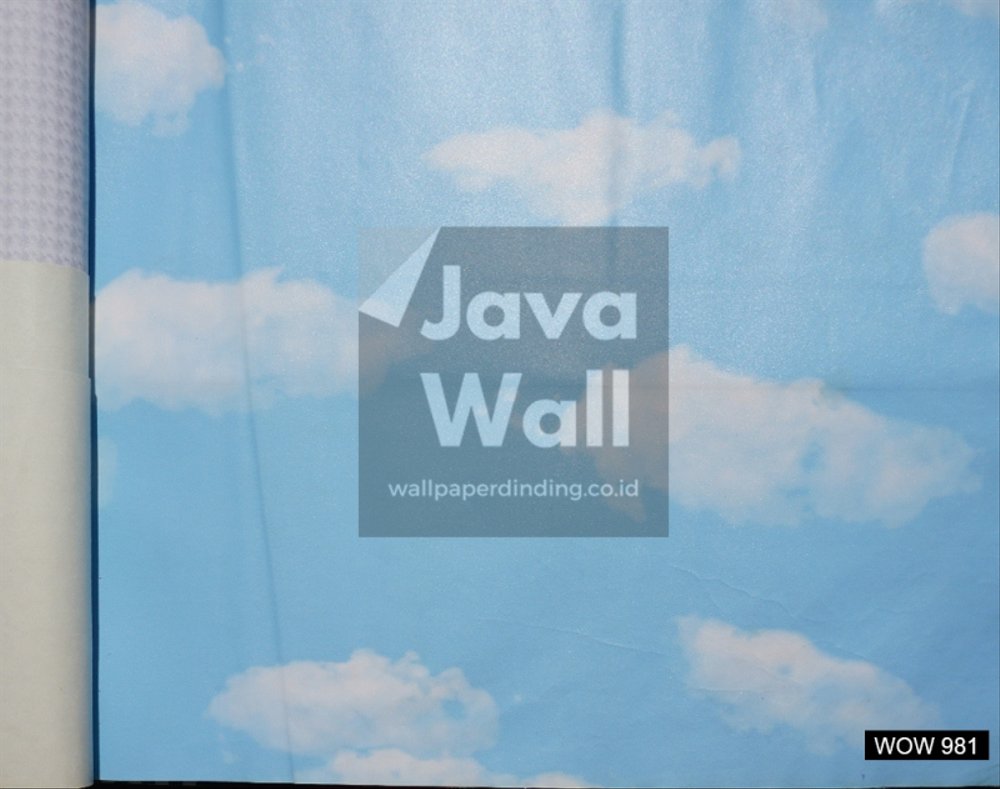 Wallpaper Dinding Kamar Anak Wow 981 Motif Awan Warna - Book Cover - HD Wallpaper 