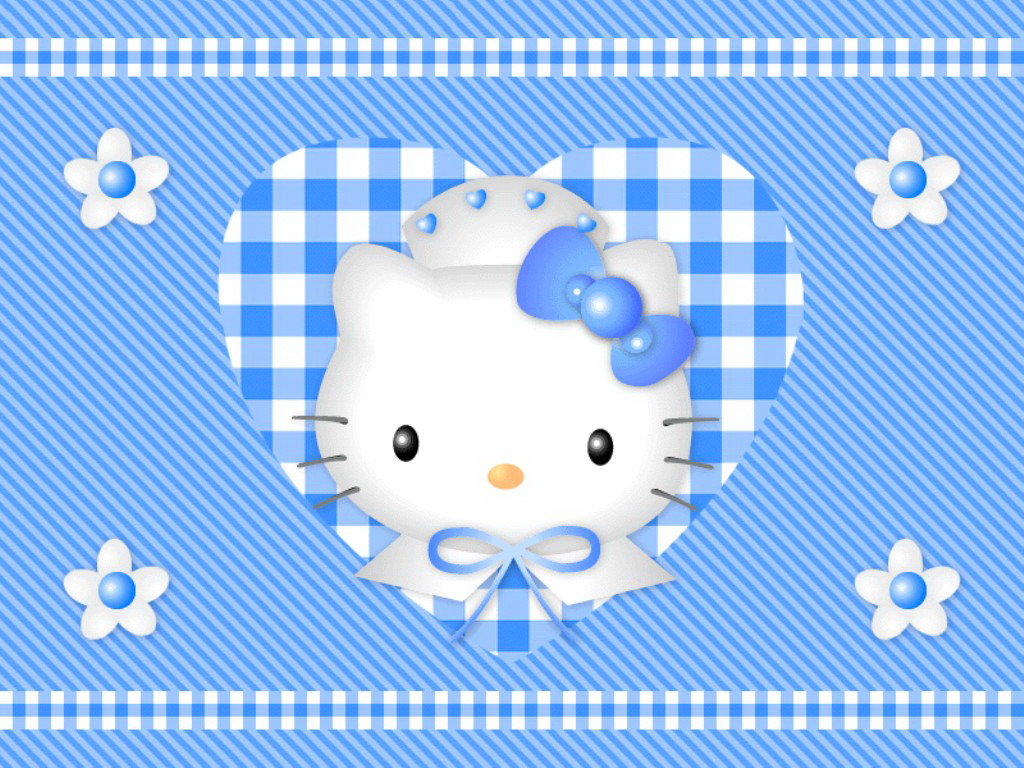 Blue Hello Kitty Wallpaper - Blue Hello Kitty Background - HD Wallpaper 