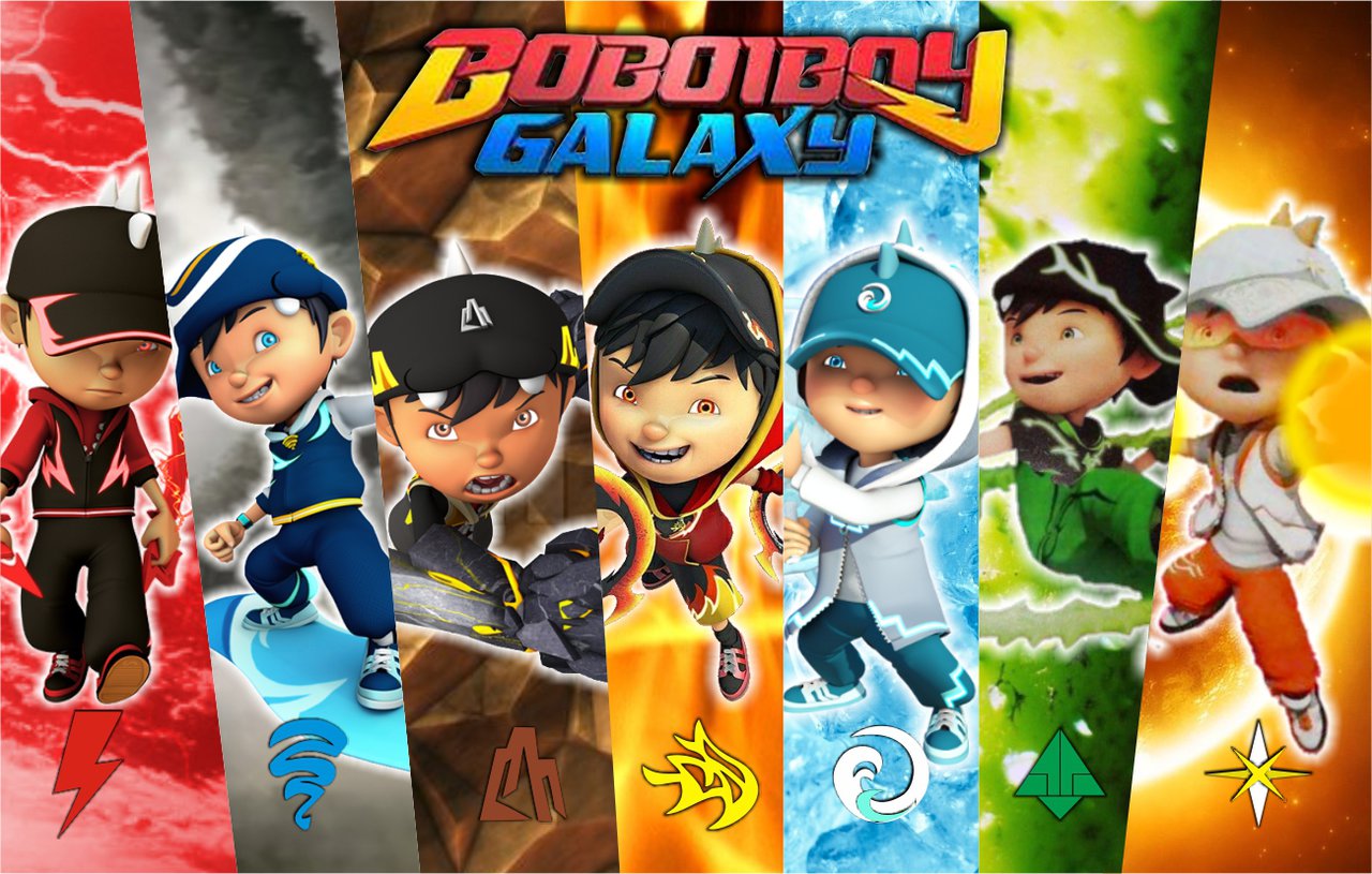 Boboiboy Galaxy 7 Elements - HD Wallpaper 