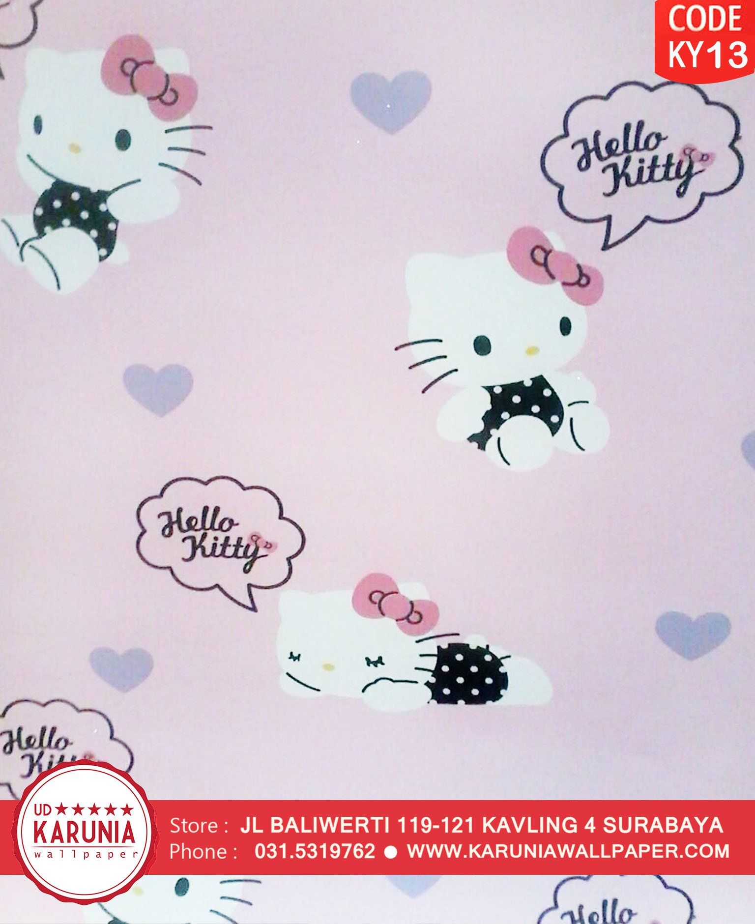 Jual Wallpaper Dinding Hello Kitty Pink Lucu - Hello Kitty Karunia - HD Wallpaper 